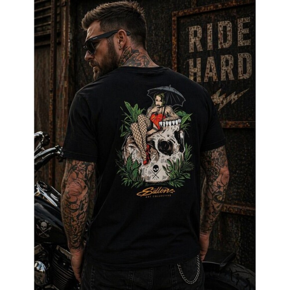 Sullen Art Collective Blaq Sunshine Mens T-Shirt MMA Tattoo Biker Small L100 New